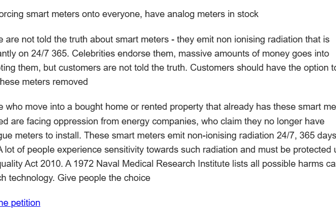 smart meter petition